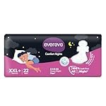 Evereve Comfort Nights Sanitary Pads XXL+ 360mm, 22 Pads, 60% Longer with Wider back For All Night Care, Heavy Night Flow Absorption, Up to 100% Leak Protection, Rash-Free Breathable Comfort
