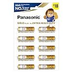 Panasonic AAA Gold Plus Batteries, Pack of 10, Long Life Premium India’s First 100% eco Friendly Battery