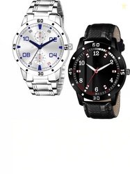 Miss Perfect Set Of 2 Unisex Dial & Bracelet Style Straps Analogue Wat