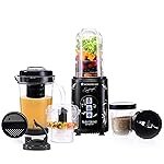 Wonderchef Nutri Blend Smart CKM Automatic Mixer Grinder with Dual Pulse Function|22000 RPM|100% Full Copper Motor|4 Unbreakable Jars|500 W|2 Years Warranty|Recipe book by Chef Sanjeev Kapoor| Black