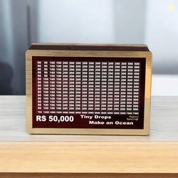 KARNI CRAFT Wooden Money Saving Box | Piggy Bank | Savings Challe...mo