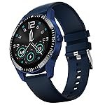 Fire-Boltt Talk Round Smart Watch 1.39â³ TFT Display with Bluetooth Calling, Dual Button, Voice Assistance, SPOâ & Heart Rate Monitor, 120+ Sports Modes, Smartwatch for Men & Women – Blue