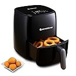 Wonderchef Neo Digital Air Fryer | 1000W, 2 Litres | Rapid Air Technology | Non-stick Basket | Auto Shut-off | Touch Screen | Fry, Bake, Grill, Roast | Cool Touch Handle | 2-Year Warranty | Black