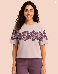 HELLCAT Women Floral Print Oversized Fit T-Shirt