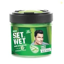 Set Wet Styling Hair Gel for Men - Party Shine, 250gm | Strong Hold, H