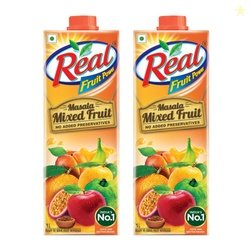 DABUR Real Masala Mixed Fruit Juice-1L (Pack Of 2)|No Added Preservati