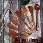 Sheesham Wood Spoon Set for Cooking Includes Dessert Rice Spoons, Frying Serving Spatula, Wooden for Nonstick Cookware Kitchen Utensils and Cooking Spoon (âSpoon Set of 7)