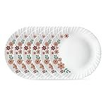 Larah by BOROSIL Ayana 6 Pcs Opalware Plate Set (Dia – 10 inch), White
