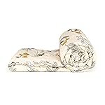 Livpure Smart Microfiber All Weather Reversible Comforter, Beige-Colour, Floral Bouquet Pattern,Double Size 100 GSM| TC – 100