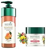 Biotique Bio Apricot Refreshing Body Wash, 800ml & Biotique Bio Fruit Whitening/Brightening Lip Balm, 12g