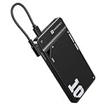 Portronics Luxcell Uno 10K 10000 mAh 22.5W Fast Charging Power Bank with Detachable Type C Cable, Ultra Slim Power Bank with Mach USB-A Output, Type C PD Output, Type C Input, Wake Up Button(Black)