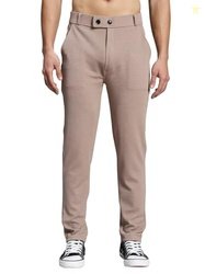 VALLEY Casual Textured Slim Fit Trousers, Side Pockets (in, Numeric, 3