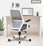 Da URBANÂ® Florida Office Chair,High Back Mesh Ergonomic Home Office Desk Chair with 3 Years Warranty, Adjustable Armrests,Adjustable Lumbar Support,Tilt Lock Mechanism (Grey)