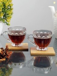 ceradeco Ivaan Transparent Glass Handmade 6 Piece Cups-250ml
