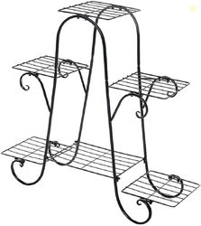 MF WORLD Flower Plant Stand, A Shaped Iron Planter Stand Outdoor ...mo