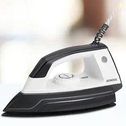 Borosil Glider 1000W Dry Iron with American Heritage Non-Stick Solepla