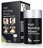 SKINPLUS Hair Building Fibers, Keratin-Derived Fibres For Naturally Thicker Looking Hair, Thick Fiber (Black)