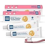 Mee Mee Toddler Toothpaste Pack of 2 (70g Each) | Fluoride-Free, Mild & Safe for Babies (12+ Months) | Orange Flavor | Helps Strengthen Teeth & Protect Gums