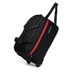 Lavie Sport Polyester Lino M Large Size 63 Cms Duffle Wheeler Bag | 2 Wheel Duffle Bag | Duffle Bag with Adjustable Handle, 28 Cm, Black