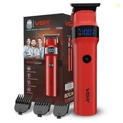 VGR Rosso Professional Men's Beard & Moustache Hair Trimmer for Men wi