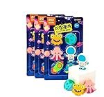 Crackles Cartoon Style 2D Space Erasers for Kids School Supplies Rubber Stationary Kit for Boys and Girls (Pack of 4, Multicolor)
