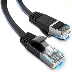 FEDUS 2 Meter Cat6 Ethernet Cable, Flat RJ45 LAN Cable wire 2 Meter-Hi