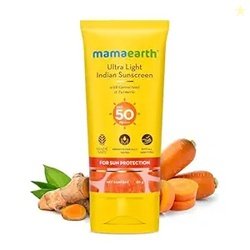 Mamaearth Ultra Light Indian Sunscreen with Carrot Seed & Turmeric | S