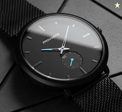 PROVOGUE Dark Minimalist Analog Watch - For Men PRVG136