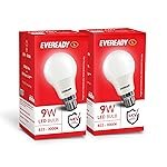 Eveready 9W LED Bulb, Warm White (3000K), B22 Base, Energy-Efficient, 4kV Surge Protection, Long-Lasting Durability – Pack of 2
