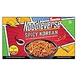 Sausome Noodleverse Spicy Korean | DIY Gourmet Noodle Kit | Sweet, Spicy & Umami Korean-Style Stir Fry | Ready in 10 Mins | Serves 2| Hot & Flavor-Packed | 370g