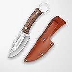 Machado Hybrid Hand-Sharpened Mongolian Knife with Leather Sheath – Forged Boning Multipurpose Meat Cleaver Butcher Knives Home & Kitchen