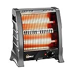 Homly Ritz 800 Watts Quartz Room Heater with Dual Heating Tubes | Dual Heating Settings For 400W & 800 W | Tip-over Protection|Cool Touch Shockproof Body with High Thermal Protection – Grey