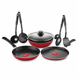 Pigeon Mio Non Induction Base Nonstick Aluminium Cookware Gift Set, In