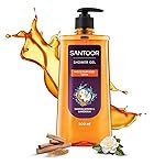 Santoor Moisturizing Shower Gel With Natural Sandalwood & Gardenia Extracts| For Men & Women| Moisturizing Body Wash With Glycerin | Suitable For All Skin Types| No Parabens| No Silicones| 500ml