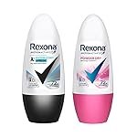 Rexona Roll-On Deodorant | Invisible Dry + Powder Dry Motion Activated Deo for Women | up to 72Hr odour protection | 45 ML each