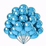 Wanna Party Blue HD Chrome Balloons Pack Theme Kids Birthday Decoration/Anniversary Balloon for Parties (Made in India, 9 inch, Blue, (Pack of 50)