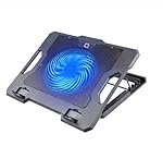 Laptop Cooling Pad with USB Power | Single Fan Quiet Laptop Cooler Stand with Blue LED for Office & Gaming Use