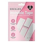 Double-Sided Tape for Fashion, Tape for Clothes, Fabric Tape for Women’s Clothing and Body, All Day Strength, Invisible, Transparent, No Residue, Strong, Pink (36) | ?14L x 4W cm