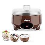 Lifelong Yogurt & Curd Maker for Home | Automatic Curd Maker with Auto Temperature Regulation | Electric Probiotic Yogurt Maker Machine for Kitchen (1 Litre) | 304 Stainless Steel Container (LLECM09)