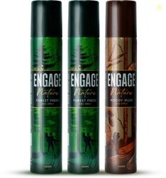 Engage Nature Deo: 2 Forest Fresh & 1 Woody Musk (150ml...