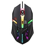 ENTWINO Ranger Gaming Mouse, Braided Wire, DPI Button, Metal Bottom, Wired Optical Mouse for Laptops and Computers