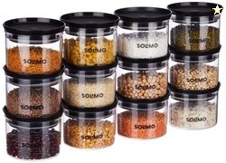 Amazon Brand - Solimo Plastic Storage Jar and Container Set I Air Tigh