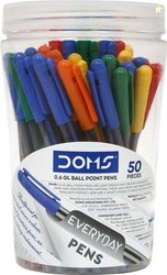 DOMS Everyday Direct Fluid Ball Pen (Pack of 50, Ink Color - Blue...mo