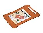 RITU Plastic Big Chopping Cutting Board for Kitchen| BPA -Free | Premium Grade Plastic | 100% Food Safe | Durable, Easy to Clean & Perfect for Cutting Vegetables, Fruits, Meat & Cheese | Brown & White