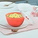 Borosil 500ml Kube Pink Serving & Mixing Bowl with Lid | Made in India Borosilicate Glass Bowl for Kitchen & Dinning | Bowl for Mixing Dough, Salad, Batter | Microwave & Dishwasher Safe