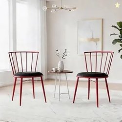 Amazon Brand- Solimo Iron Chair with Cushioned Seat | Comfortable & Pl