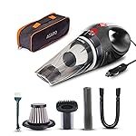 AGARO CV1077 Car Vacuum Cleaner, Portable, Handheld,12V DC /110W, 4.5KPA Power Socket, 14.7ft Long Cord, Stainless Steel Filter, Black