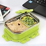 CELLO Thermo Click Medium Steel Insulated Lunch Box, Green | Tiffin for Men & Women | Snacks Tiffin for Kids | Leak-Proof & Unbreakable Lid with 4 Sided Click Lock | Ideal for Office, School, College