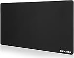 Sounce Mouse Pad Mercerized Surface Anti-fray Edges and Anti-Slip Rubber Base Gaming Mouse Pad a Laptop Desk Mat with Smooth Mouse Control Dimensions 900L x 400B x 2H mm (Black)