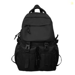 Glowic Black Backpacks for Men & Women | Stylish, Durable, Multi-Pocke